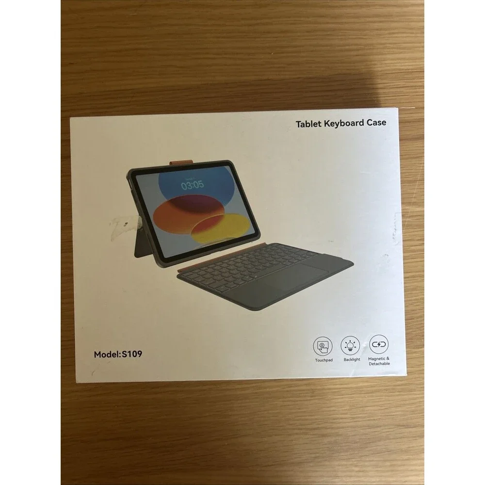 Detachable Magnetic Keyboard Case w/ Trackpad for iPad 10th/11th Gen, Backlit